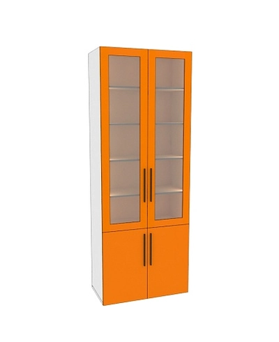 Шкаф книжный со стеклом L214S с подсветкой