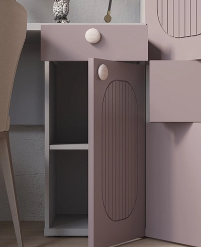 Шкафная группа Лацио фрезерованные фасады в эмали 60