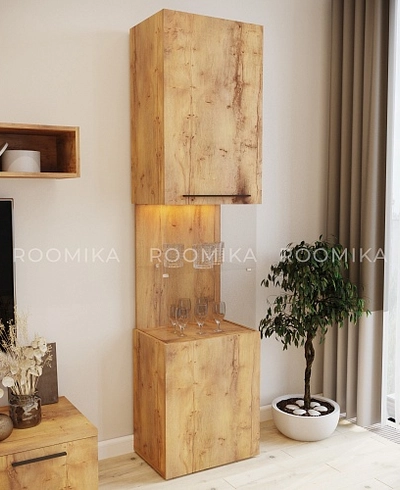 Шкаф напольный с подсветкой L225 L/R