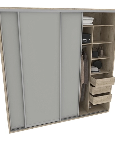 Шкаф-купе ХG240.60-1, профиль INTEGRO, фасад МДФ