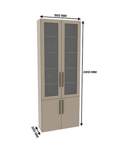 Шкаф книжный со стеклом L240