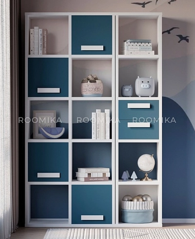 Cтеллаж сквозной книжный на 5 ниш E805