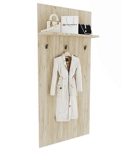 Панель широкая с полкой и крючками L177