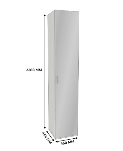 Шкаф 1 дверный узкий с зеркалом P220.45Z