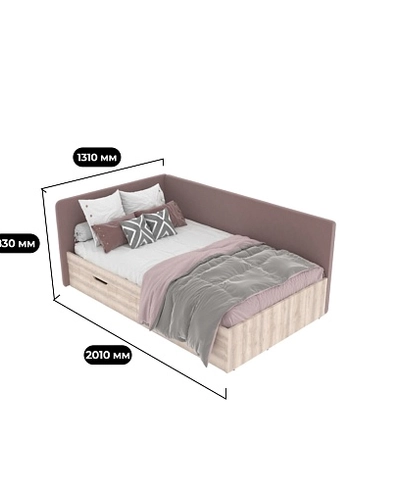 Кровать полутороспальная L922.120, 120x200