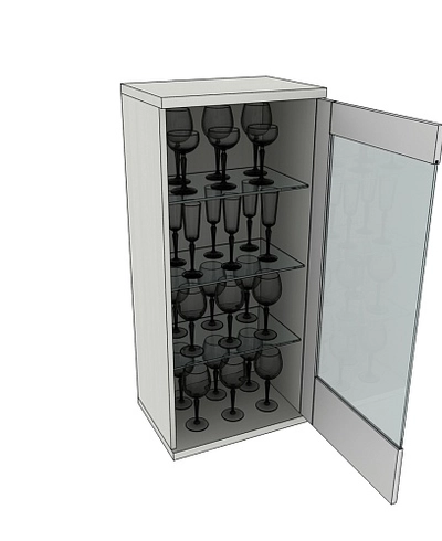 Шкаф однодверный навесной CG-350