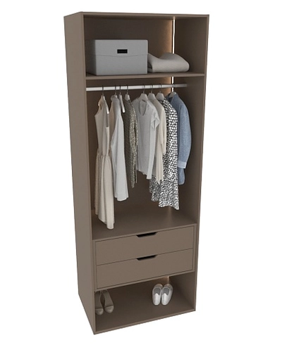 Шкаф для спальни с двумя ящиками и штангой с подсветкой R210.60-2