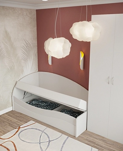 Кровать односпальная P901 с подъемным механизмом, 90x190