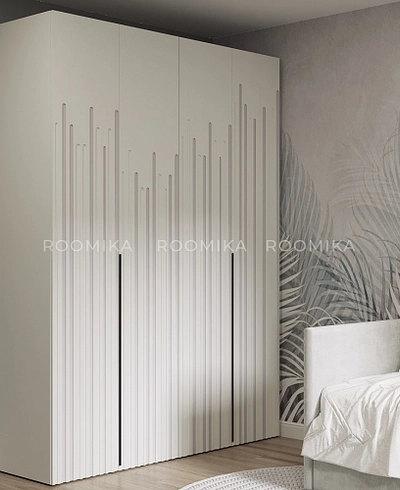 Шкаф 2 дверный, фрезерованные фасады в эмали LE210.60-4