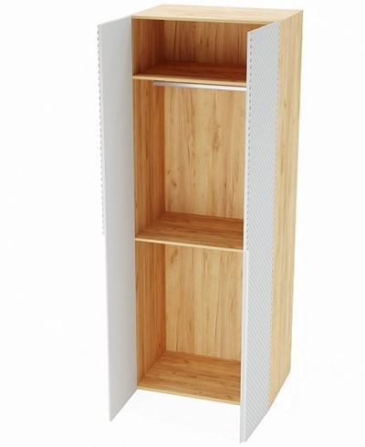 Шкаф 2 дверный, фрезерованные фасады в эмали LE210.60-1