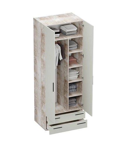 Шкаф двустворчатый с ящиками L211.60