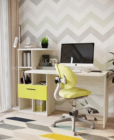 Рабочий стол со встроенным стеллажом HOF421