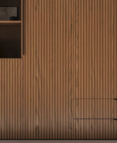 Шкафная группа, фасады наутральный шпон Лацио 99