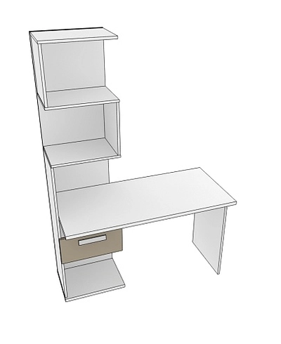 Рабочий стол со встроенным стеллажом HOF420