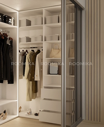 Гардеробная система без фасадов Элементис 8