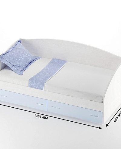 Кровать односпальная с ящиками P902N, 90x190