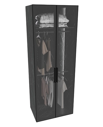 Шкаф для спальни с двумя штангами и полкой с подсветкой R210.60-1