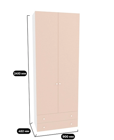 Шкаф двухдверный с ящиками LG211.44