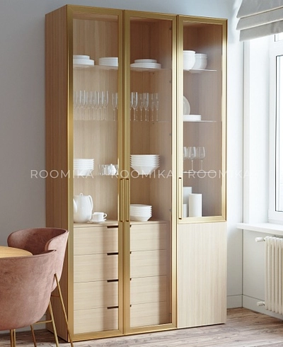 Шкаф со стеклянным фасадом R222.1