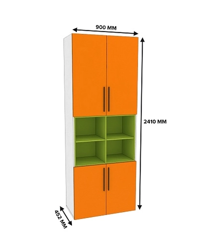 Шкаф книжный с нишей L216