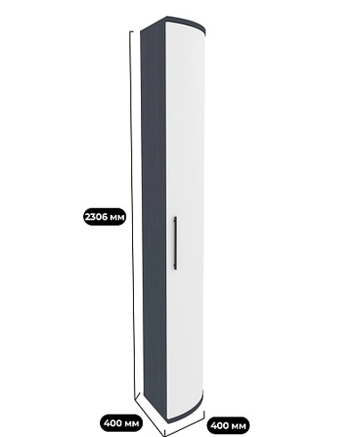 Шкаф радиусный завершающий P234