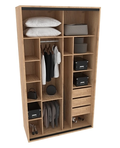 Шкаф-купе ХG150.60-2, профиль INTEGRO, фасад МДФ/зеркало серебро