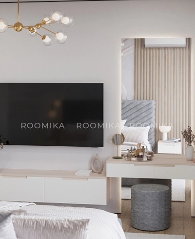 Тумба TV навесная, фасады в эмали LE-510