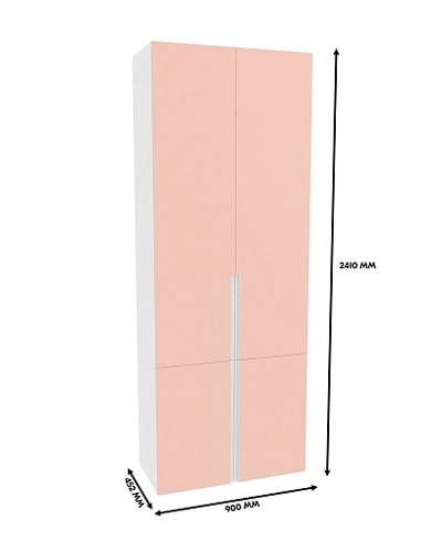 Шкаф книжный, фасады в эмали LE214