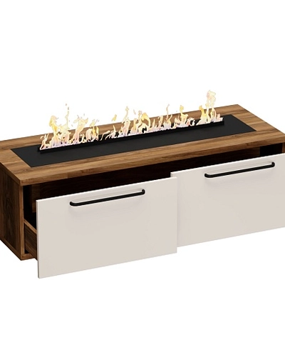 Тумба ТВ напольная с электрокамином L548.451