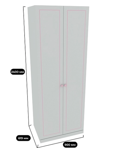 Шкаф двухдверный А210.60-2