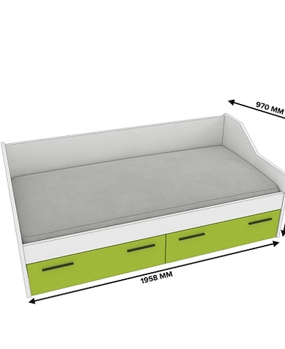 Кровать односпальная L902.190, 90x190