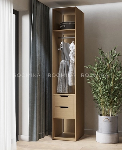 Шкаф для спальни с двумя ящиками и штангой  с подсветкой R220.60-2