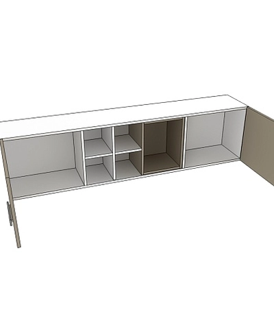 Антресоль навесная с цветной нишей E306