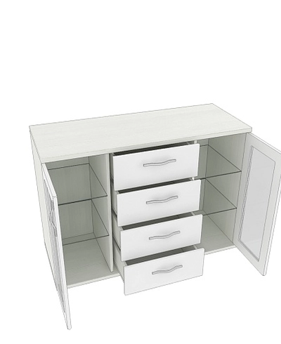 Комод со стеклянными полками P707.1