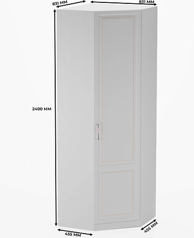 Шкаф угловой с перемычкой A218.1P