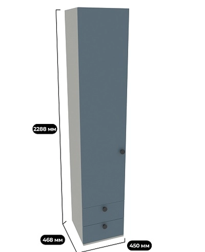 Шкаф 1 дверный с ящиками P221