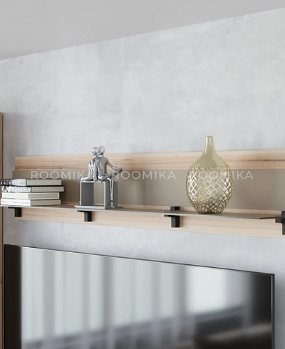 Полка со стеклом, панель МДФ R120.8