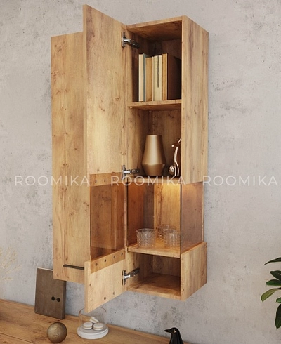 Шкаф навесной со стеклом, с подсветкой L381.2