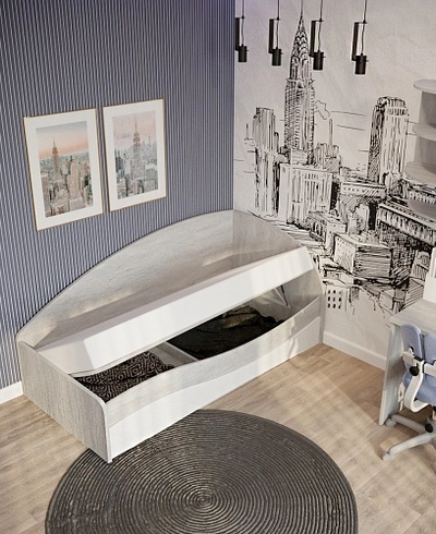 Кровать односпальная P901 с подъемным механизмом, 90x190