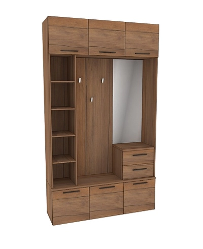 Секция с вешалкой и стеллажом L416