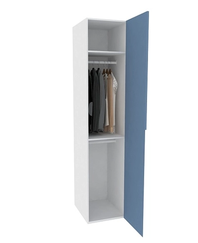 Шкаф однодверный с полками, фасады в эмали LE221.60-1