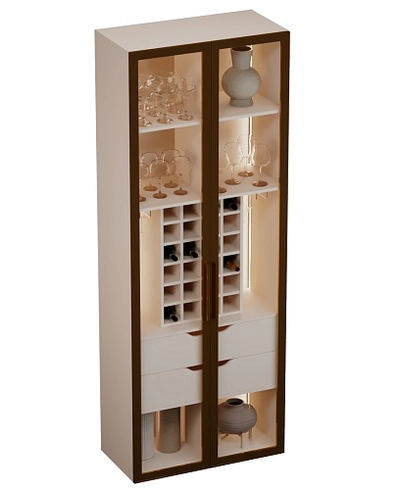 Шкаф-бар со встроенными ящиками с подсветкой R217