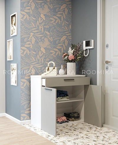 Тумба широкая 2 дверная с ящиком L876