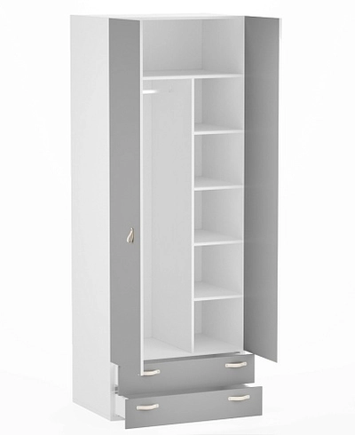 Шкаф двухдверный с ящиками глубокий L211.60