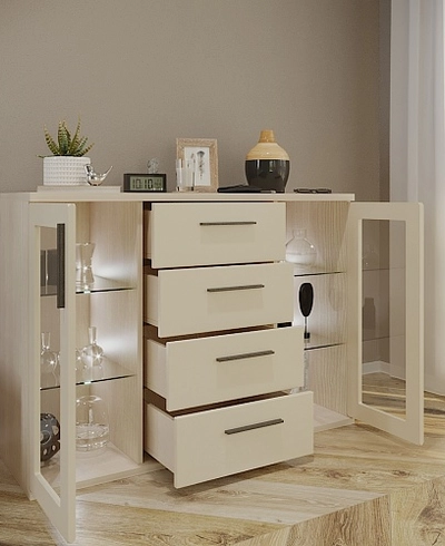 Комод со стеклянными полками P707.1