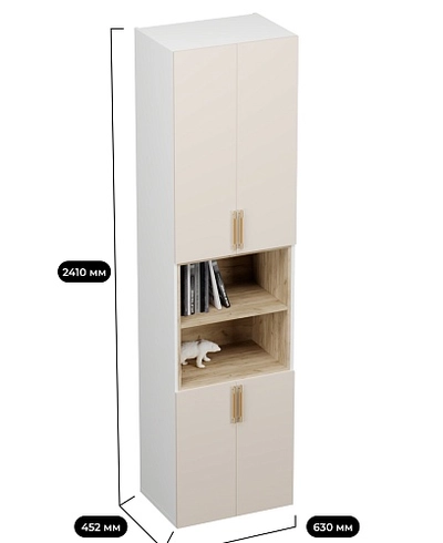 Шкаф книжный с нишей L228.44