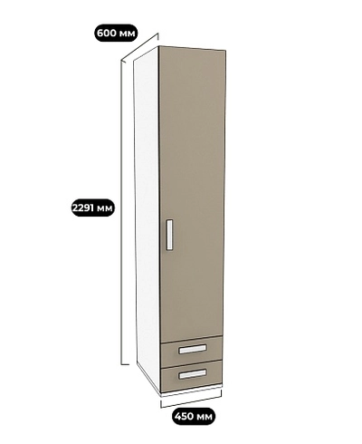 Пенал с ящиками и полками E221.60