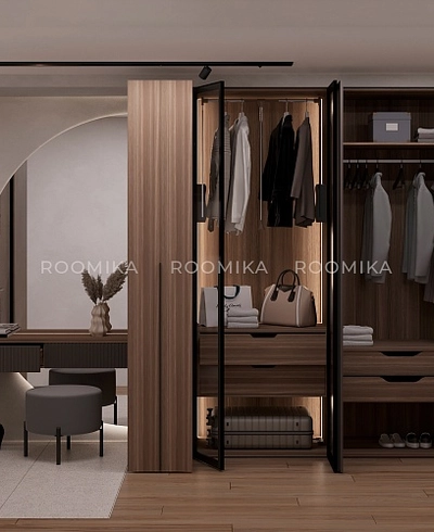 Шкаф для спальни с двумя ящиками с подсветкой R210.60-6