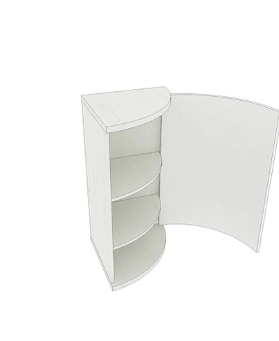 Тумба  угловая радиусная P877 L/R