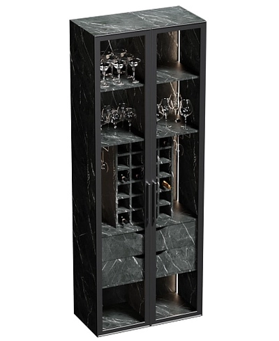 Шкаф-бар со встроенными ящиками с подсветкой R217